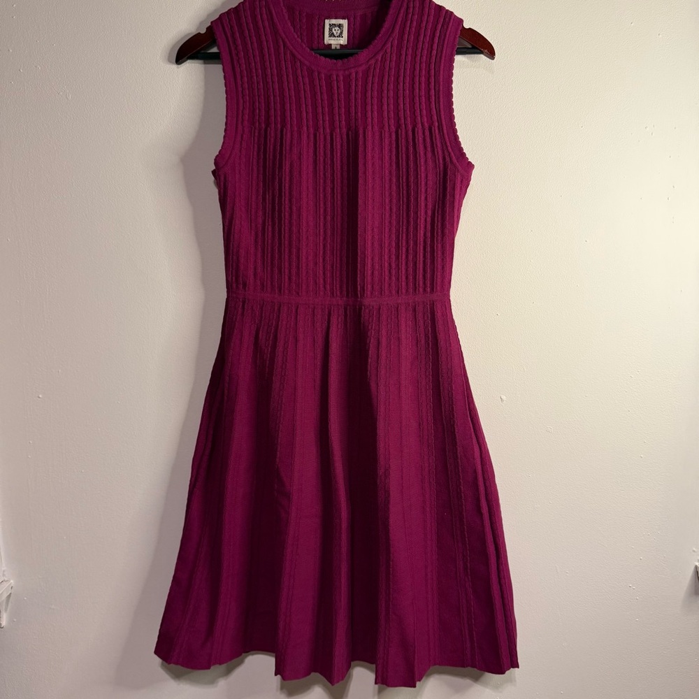 Anne Klein Textured Fuchsia Top